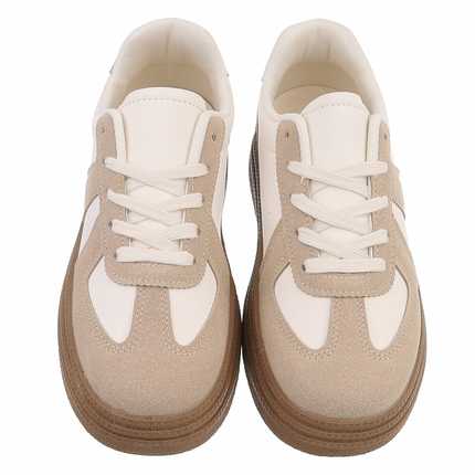 Damen Low-Sneakers - apricot