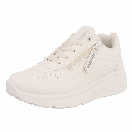 Damen Low-Sneakers - beige Gr. 36