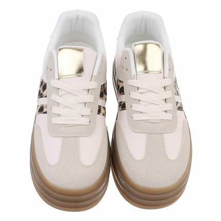 Damen Low-Sneakers - beige