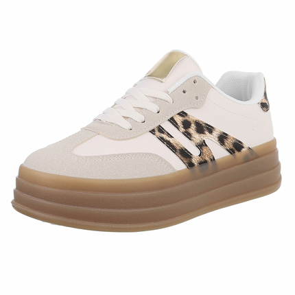 Damen Low-Sneakers - beige Gr. 39