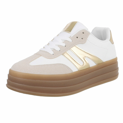 Damen Low-Sneakers - whitegold Gr. 36