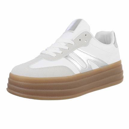 Damen Low-Sneakers - whitesilver Gr. 38