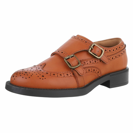 Damen Slipper - camel Gr. 40