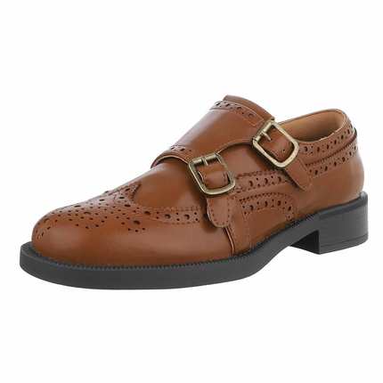 Damen Slipper - camel Gr. 38