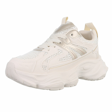 Damen Sportschuhe - beige Gr. 38