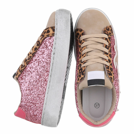 Damen Low-Sneakers - leopard