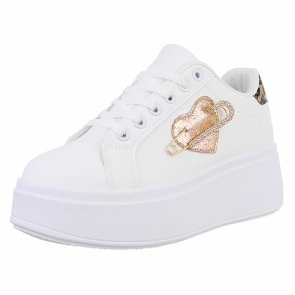 Damen Low-Sneakers - leopard Gr. 36