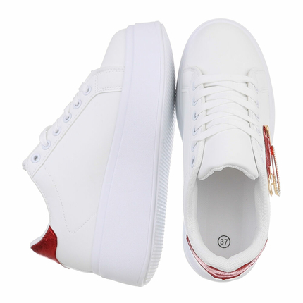 Damen Low-Sneakers - red