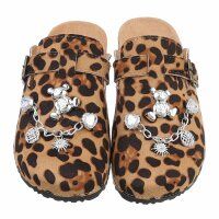 Damen Pantoletten - leopard