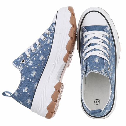 Damen Low-Sneakers - dblue