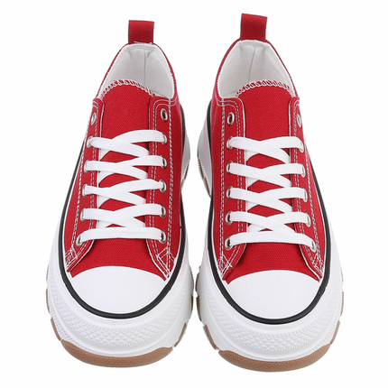 Damen Low-Sneakers - red