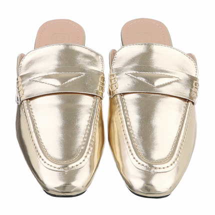 Damen Pantoletten - gold