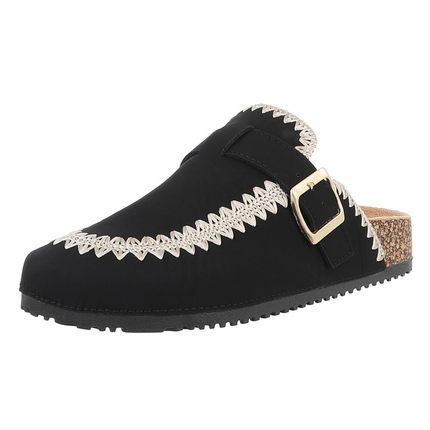 Damen Pantoletten - black - 12 Paar