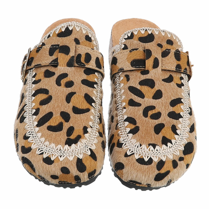 Damen Pantoletten - leopard
