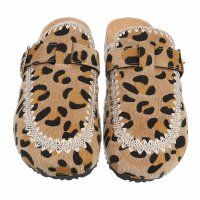 Damen Pantoletten - leopard