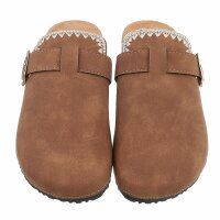Damen Pantoletten - camel