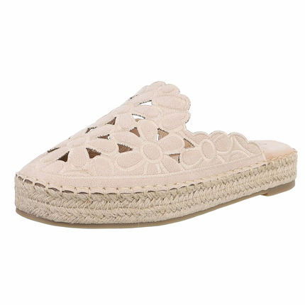 Damen Pantoletten - beige Gr. 41