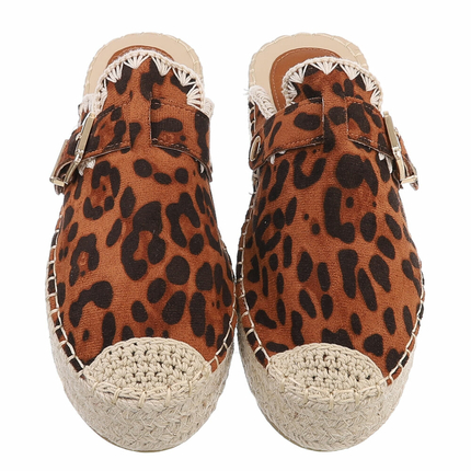 Damen Pantoletten - leopard