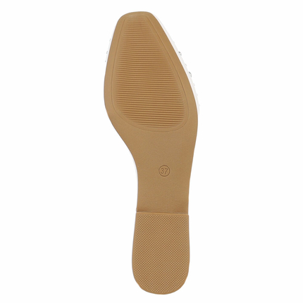 Damen Pantoletten - beige