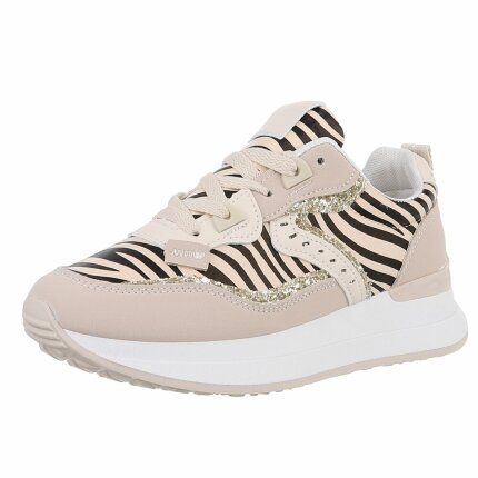 Damen Low-Sneakers - zebra