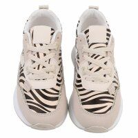 Damen Low-Sneakers - zebra