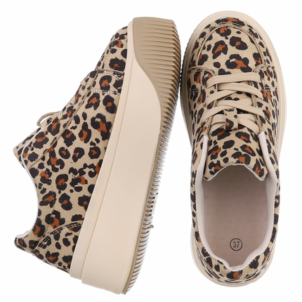 Damen Low-Sneakers - leopard