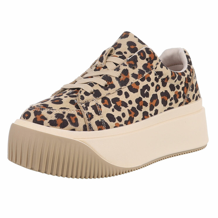 Damen Low-Sneakers - leopard Gr. 36