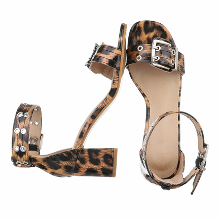 Damen Sandaletten - leopard