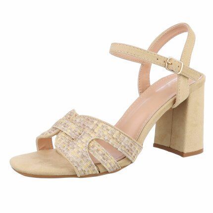 Damen Sandaletten - beige Gr. 38