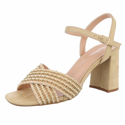 Damen Sandaletten - beige Gr. 37
