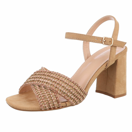 Damen Sandaletten - camel - 12 Paar
