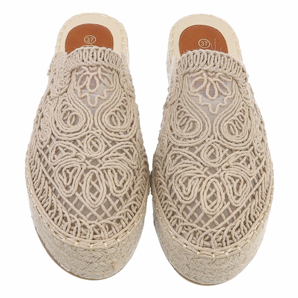Damen Pantoletten - khaki