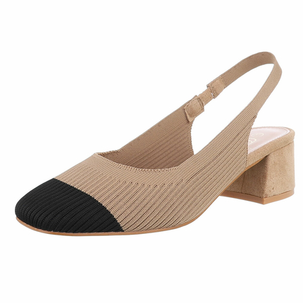 Damen Klassische Pumps - khaki - 12 Paar