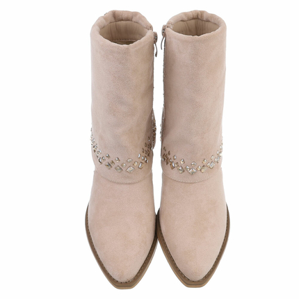 Damen Western- & Bikerboots - beige