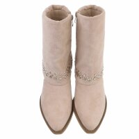 Damen Western- & Bikerboots - beige