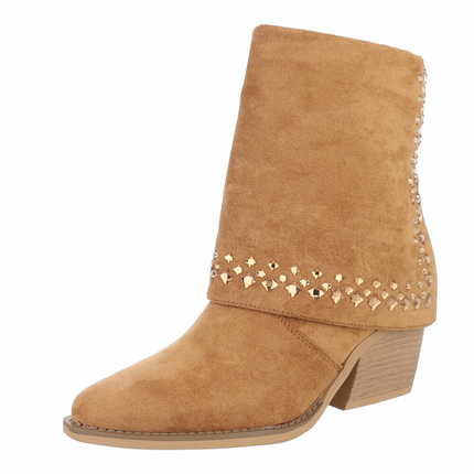 Damen Western- & Bikerboots - camel Gr. 36