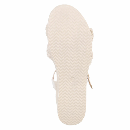 Damen Keilsandaletten - beige