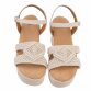 Damen Keilsandaletten - beige