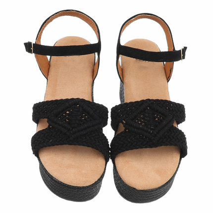 Damen Keilsandaletten - black