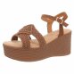 Damen Keilsandaletten - camel