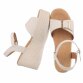 Damen Keilsandaletten - beige