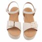 Damen Keilsandaletten - beige