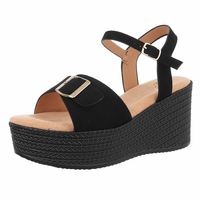 Damen Keilsandaletten - black