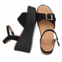 Damen Keilsandaletten - black