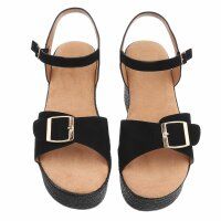 Damen Keilsandaletten - black