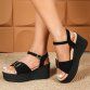 Damen Keilsandaletten - black