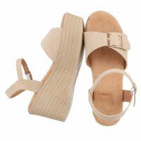 Damen Keilsandaletten - khaki
