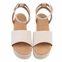 Damen Keilsandaletten - beige