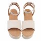 Damen Keilsandaletten - beige