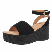 Damen Keilsandaletten - black